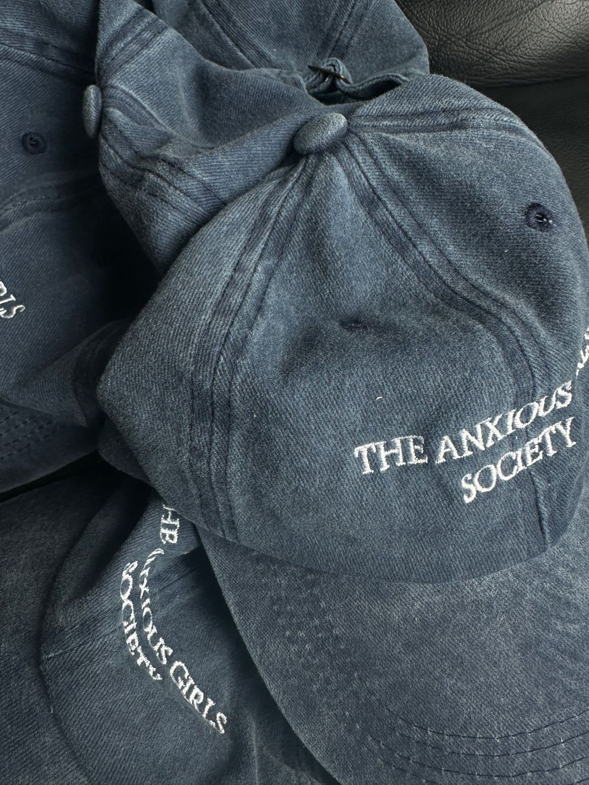 The anxious girls society baseball hat Navy/denim