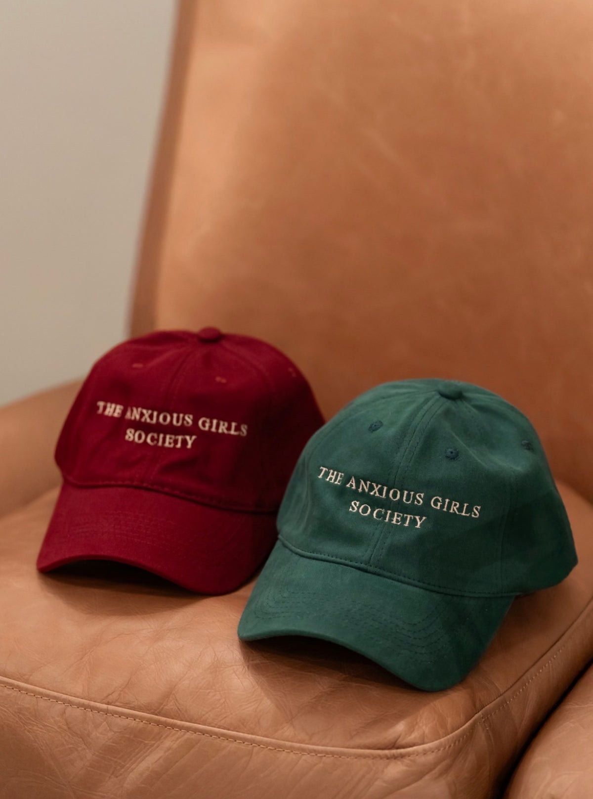 Anxious girls baseball hat (green)