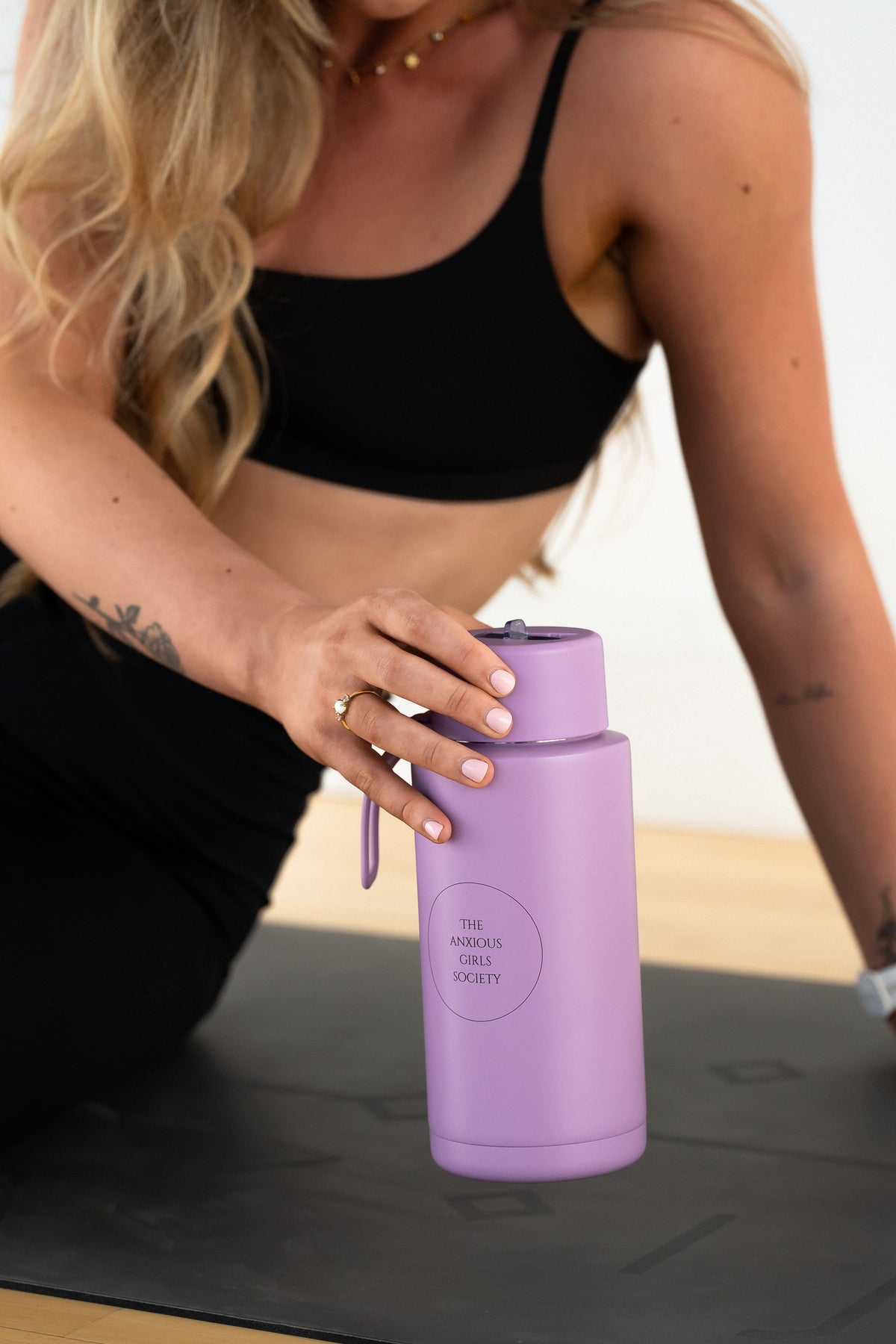 Lilac water bottle