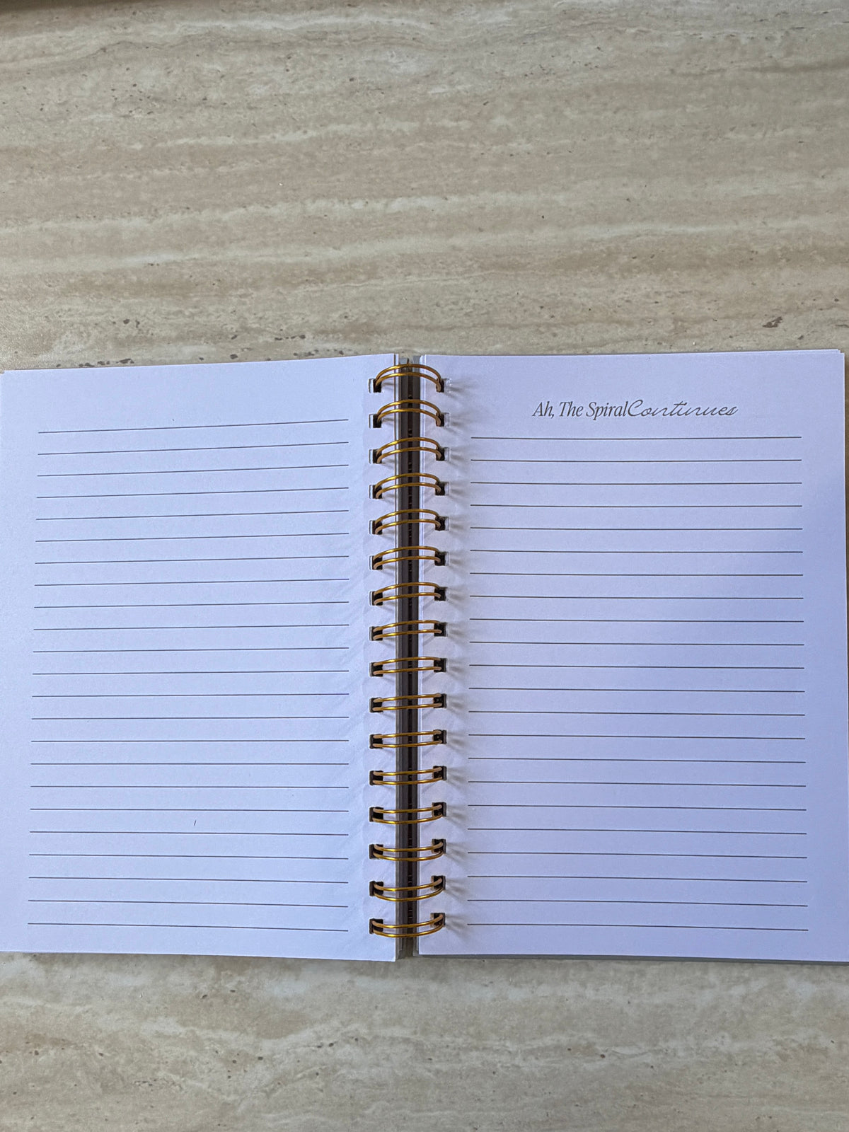 The ‘dont spiral’ notebook