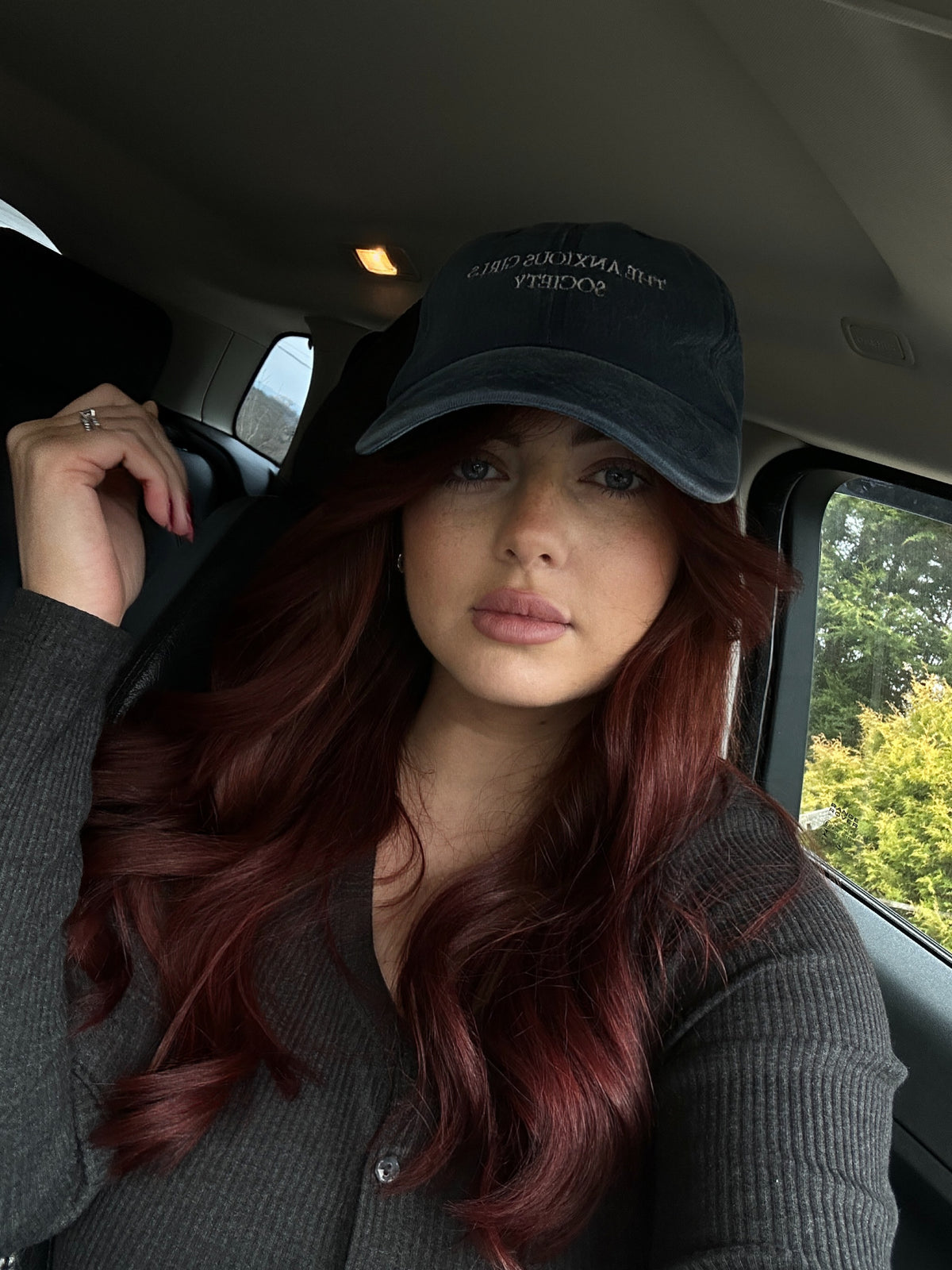 The anxious girls society baseball hat Navy/denim